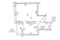 Appartement 2 chambres 43 m² Minsk, Bélarus