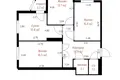 Apartamento 3 habitaciones 77 m² Minsk, Belarús