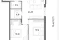 Mieszkanie 2 pokoi 76 m² Królewiec, Rosja