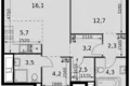 Mieszkanie 2 pokoi 55 m² Moskwa, Rosja