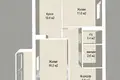 2 room apartment 55 m² Minsk, Belarus
