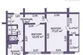 2 room apartment 54 m² Minsk, Belarus