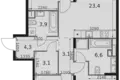 Wohnung 3 zimmer 84 m² Moskau, Russland