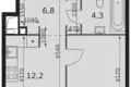 Apartamento 1 habitación 36 m² Moscú, Rusia