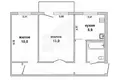 2 room apartment 43 m² Brest, Belarus