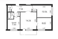 Квартира 3 комнаты 53 м² Минск, Беларусь