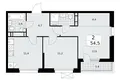 Apartamento 2 habitaciones 55 m² Kommunarka, Rusia