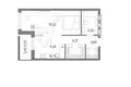 Kawalerka 1 pokój 46 m² Królewiec, Rosja
