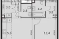 Wohnung 2 zimmer 50 m² Moskau, Russland