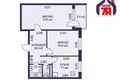2 room apartment 46 m² Salihorsk, Belarus