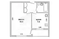 1 room apartment 34 m² Brest, Belarus