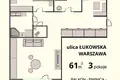 Mieszkanie 3 pokoi 61 m² Warszawa, Polska