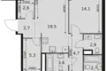 Квартира 3 комнаты 87 м² Москва, Россия