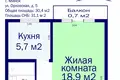 1 room apartment 30 m² Minsk, Belarus