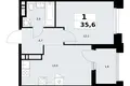 Wohnung 1 zimmer 36 m² Kommunarka, Russland