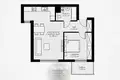 2 room apartment 48 m² Warsaw, Poland