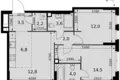Квартира 3 комнаты 61 м² Москва, Россия
