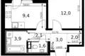 Appartement 1 chambre 36 m² Leninsky District, Russie