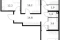 Wohnung 3 zimmer 78 m² Moskau, Russland