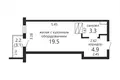 1 bedroom apartment 30 m² Minsk, Belarus