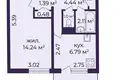 1 room apartment 31 m² Minsk, Belarus