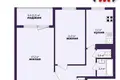 Квартира 2 комнаты 49 м² Минск, Беларусь