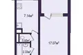 1 room apartment 33 m² Minsk, Belarus