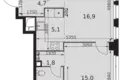 Apartamento 2 habitaciones 53 m² Moscú, Rusia