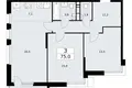 Apartamento 3 habitaciones 75 m² Vnukovo, Rusia