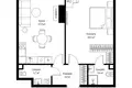 Mieszkanie 1 pokój 58 m² Moskwa, Rosja