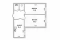 2 room apartment 43 m² Drahichyn, Belarus