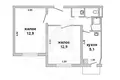 2 room apartment 40 m² Zhabinka, Belarus