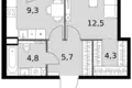 Appartement 1 chambre 38 m² Moscou, Russie