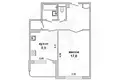 Apartamento 1 habitación 41 m² Muchaviecki sielski Saviet, Belarús