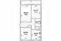 3 room apartment 67 m² Vidamlia, Belarus