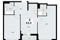 2 room apartment 64 m² Kommunarka, Russia
