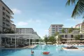 Kompleks mieszkalny New residence Bayline & Avonlea with swimming pools and a park close to a highway and a marina, Port Rashid, Dubai, UAE
