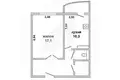 1 room apartment 42 m² Muchaviecki sielski Saviet, Belarus