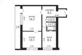 1 bedroom apartment 45 m² Minsk, Belarus