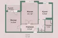 2 room apartment 53 m² Minsk, Belarus