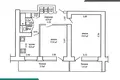 2 room apartment 56 m² Minsk, Belarus