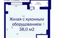 1 room apartment 45 m² Minsk, Belarus