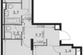 3 room apartment 73 m² Moscow, Russia
