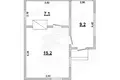 Casa 52 m² Muchaviecki sielski Saviet, Belarús