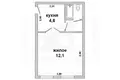 1 room apartment 20 m² Brest, Belarus