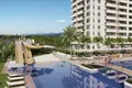 Wohnkomplex New residence with an aquapark, swimming pools and a tennis court at 150 meters from the beach, Mersin, Turkey
