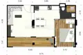 Piso independiente 1 habitacion 58 m² Kamala, Tailandia