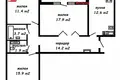 Wohnung 3 zimmer 78 m² Minsk, Belarus