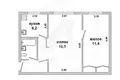Wohnung 2 zimmer 44 m² Brest, Belarus