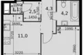 Mieszkanie 1 pokój 39 m² Moskwa, Rosja